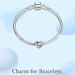 MGIUL Pink Gem Mom Heart Charm for Women Bracelets