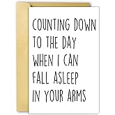 OJsensai Happy Love Card for Fiance Fiancee, Sweet Long Distance Relationship Gifts for Him Her, Funny Anniversary Card for Boyfriend Girlfriend, Unique Miss You Gift Idea for Husband Wife