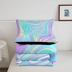 Pastel Rainbow Comforter Set with Pillowcases