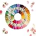 Losun Hand Embroidery Starter Kit, 50 Premium Rainbow Color Embroidery Floss, Craft Cross Stitch Threads Tool Including Magic Pen, Bamboo Embroidery Hoops for DIY Sewing Knitting Knit Crochet