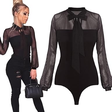black bodycon bodysuit
