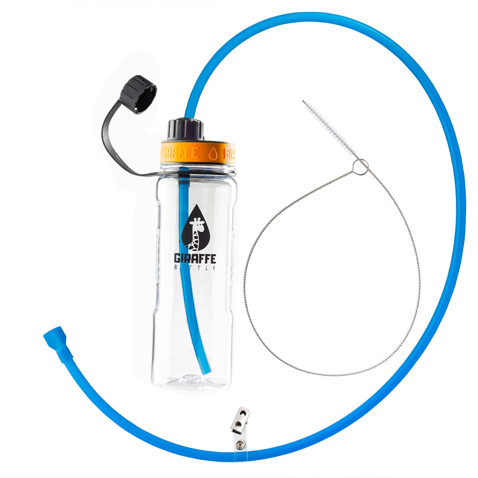 Giraffe Bottle Journey Hydration System, Clear Tritan Bottle, 36 inch / 91 cm Journey Straw
