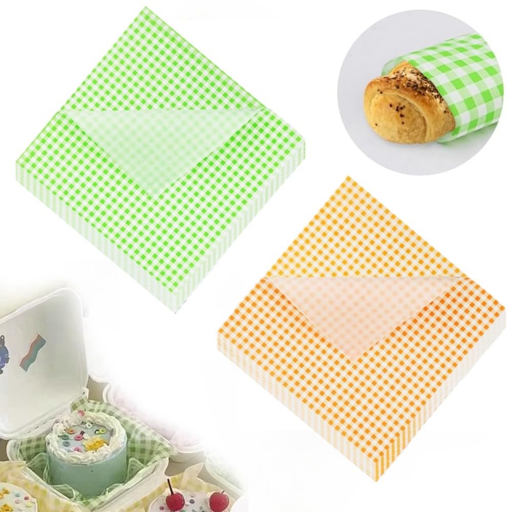 200 Deli Wax Paper Sheets 7 * 7 Inches - Greaseproof Mini Paper for Outdoor Picnic, BBQ, Burger, Bread, Sandwich