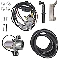 TMaster 12V Brake Booster Vacuum Pump kit - "Plug and Play" w/installation kit,Quiet high-performance 18'' to 25'' electric vacuum pump for brake booster