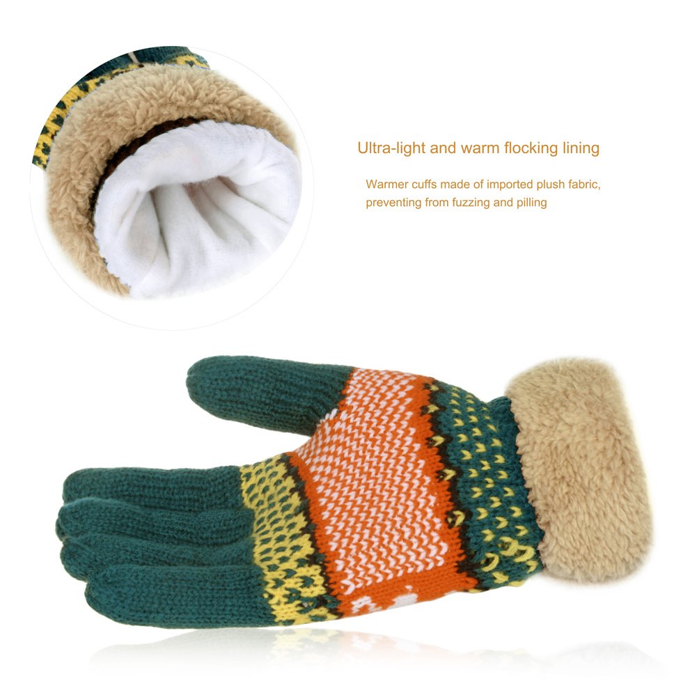 Vbiger Winter Handschuhe Warme Handschuhe Baumwolle Damen Frauen Handschuhe, Dunkelgrün(m), One Size