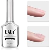 GAOY Clear Builder Gel, 16ml Nail Strengthener in a Bottle, Nail Extension Hard Gel, Soak Off Long Lasting UV Gel