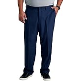 Haggar Men's Cool 18 Pro Classic Fit Flat Front Casual Stretch Performance Golf Pant - Regular and Big & Tall
