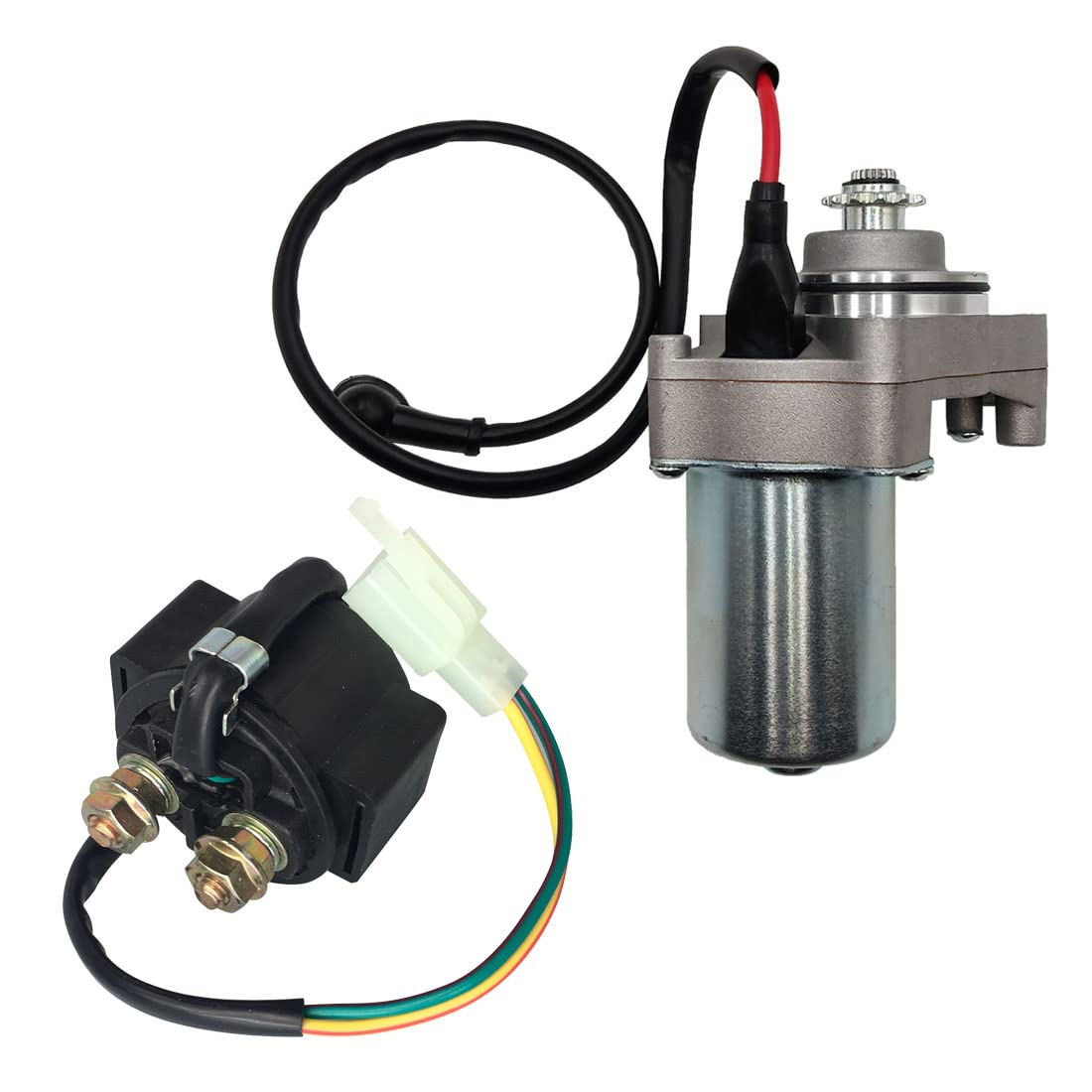 Photo 1 of Partman 3 Bolt Electric Starter Motor Fits for 50cc 70cc 90cc 100cc 110cc 125cc 4 Stroke Quad Wheelers ATVs Taotao SSR Roketa Go Karts Pit Bike Jonway SunL Dune Buggy Sandrail Coolster