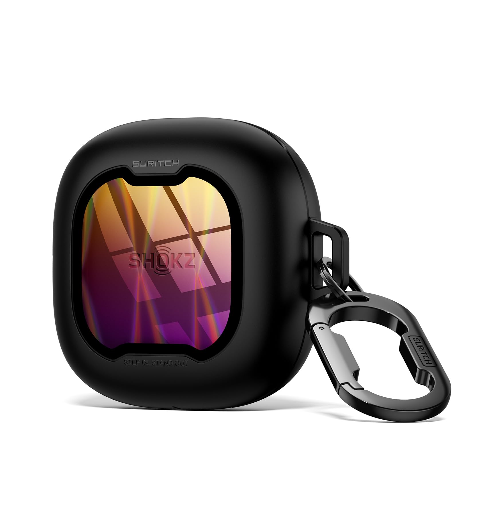 Photo 1 of SURITCH for SHOKZ New OpenFit 2 Case Cover, Magnetic Locking Cases for SHOKZ OpenFit 2 Open-Ear Headphones, Shockproof Bumper Protective Covers with Carabiner & Cleaner Kit, Iridescent Sparkle