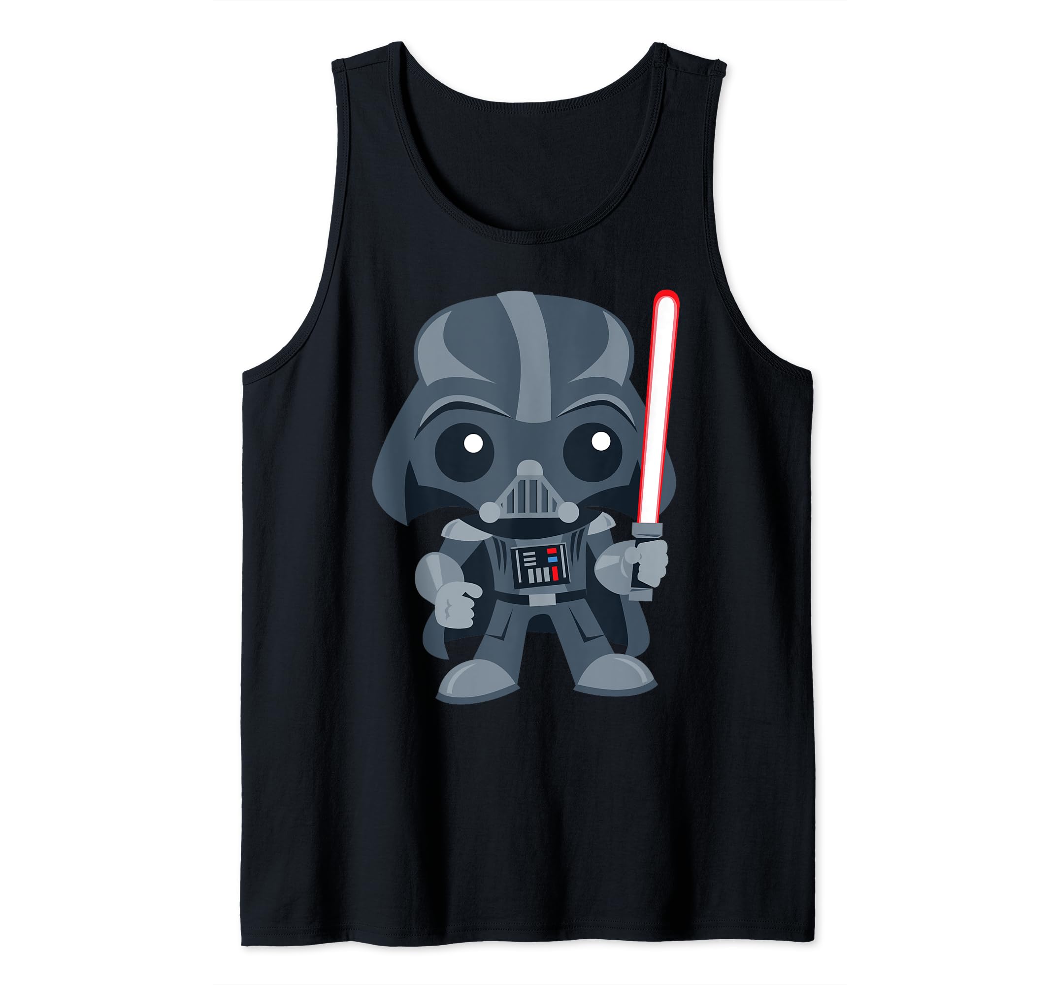 Star Wars Cute Darth Vader and Cartoon Saber Tank Top