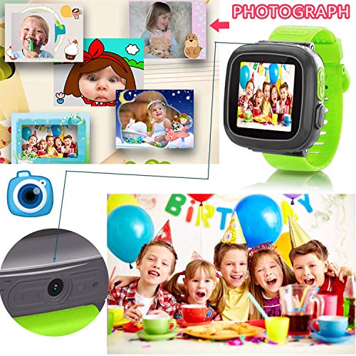 GBD Kids Game Smart Watches [AR Pro Edition] for Boys Girls Birthday Gifts with Touch Screen Pedometer Timer Camera Alarm Clock Sport Wrist Watch Indoor Outdoor Kids Electronic Learning Toy (Green) - Thumbnail 5