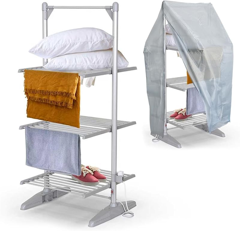 Vivo Technologies Electric 3 Tier Heated Clothes Airer 300W 21M Drying Space
