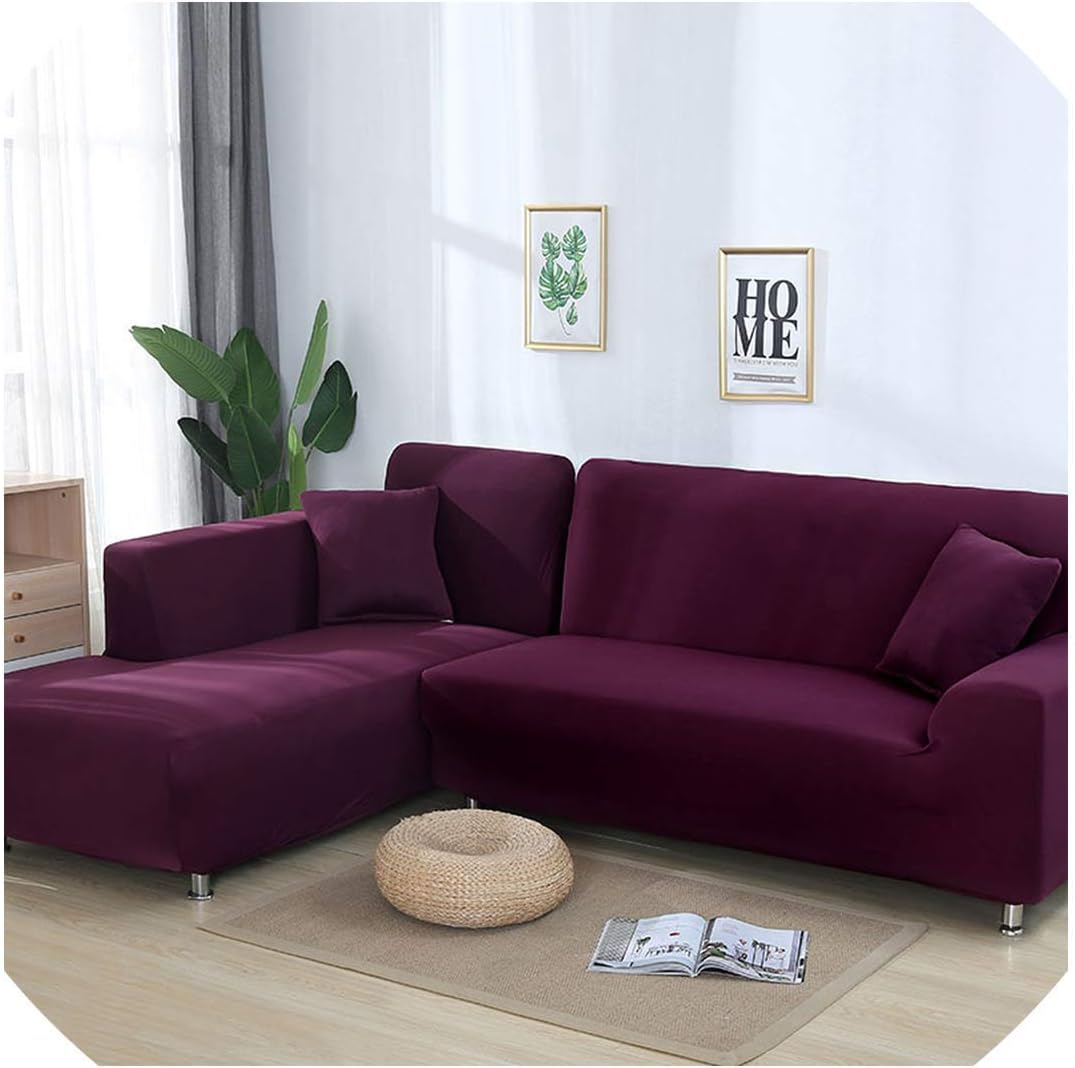 Junegogo Grey Color Sofa Cover Stretch Elastic Sofa Covers