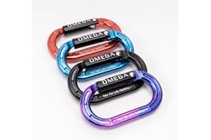 Omega Pacific Micro Raider Aluminum Keylock Straightgate Multi-Pak (4) - Our Top Carabiner has Been Scaled Down to Create The Ultimate Accessory Connector
