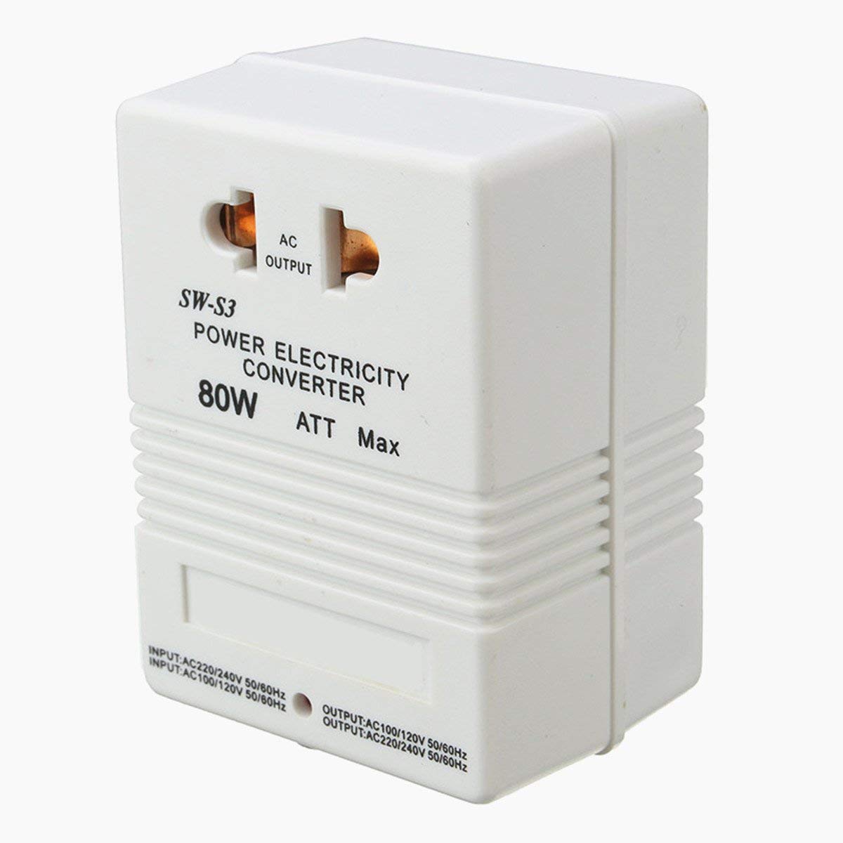 MASUNN S3 100V to 240V Step Up/Down Voltage Coventor 80W Watt Transformer Travelling