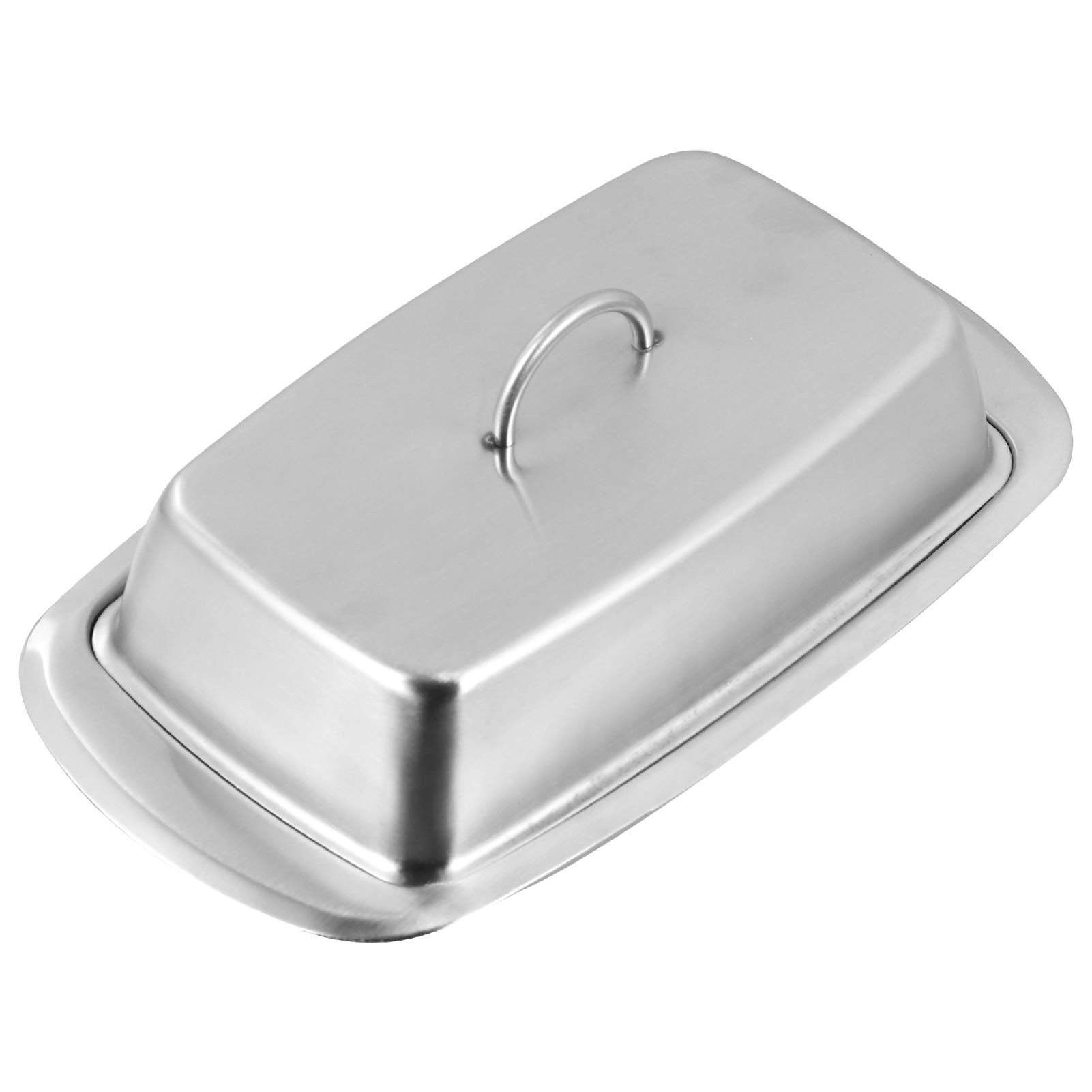 Cabilock Stainless Steel Butter Box with Lid 7.7X4.3X2.8 Inch Multipurpose Butter Dish and Cheese Storage Container for Kitchen and Dining Table