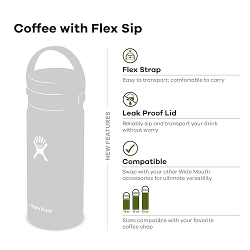 Hydro Flask Wide Mouth Flex Sip Lid Bottle Stainless Steel