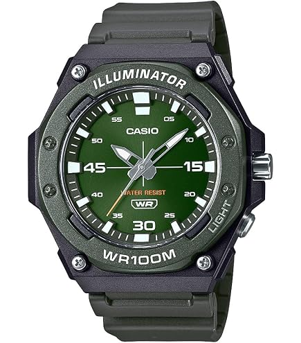Amazon.com: Casio AQ-S820W Series | Black/Green | Tough Solar