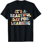 It's Beautiful Day for Learning - Retro Teacher Women Men T-Shirt