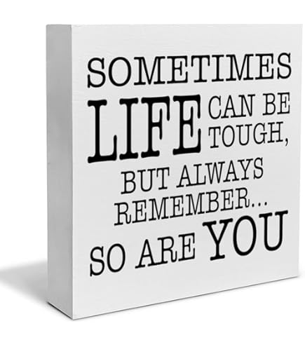 Office Decor Women Inspirational Sign Gentle Reminders You Can Do Hard Things Wooden Block Signs Affirmation Reminders Desk Décor For Home Office Bedroom Table, Inspirational Gifts For Women Girl 5 * 5