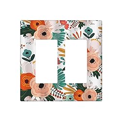 Rustic Floral Boho Colorful Flower 2 Gang Rocker
