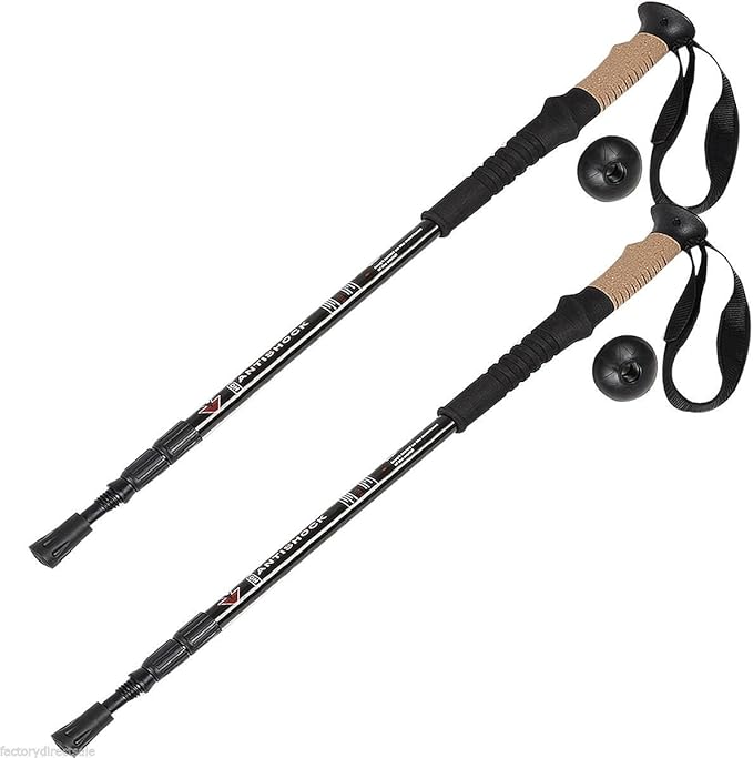 Mascarello® New Pair 2 Trekking Walking Hiking Sticks