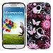 S4 Case, Wisdompro® 3pcs Jellyfish Butterfly Pattern Bundle Pack of Color and Graphic Soft TPU Gel Protective Case Covers for Samsung Galaxy S IV / S4