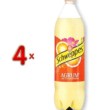 Schweppes Agrum PET 4 x 1,5 l Flasche (Limonade mit dem Geschmack von Zitrusfrüchten)