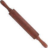 Rolling Pin Solid Wood Sapele 12 Inches 16 Inches 20 Inches for Baking Pasta Fudge Biscuit Pizza Wonton Dumpling Tart Pastry