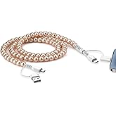 SAMONPOW for iPhone 17 16 Pro Charger Cord 4 in 1 USB C Charger Cable 3FT Multi Beaded Phone Charger Cord USB Fast Charging Cable for iPhone 15 14 13 12 MacBook iPad, for Samsung Galaxy S25 S24 Gold