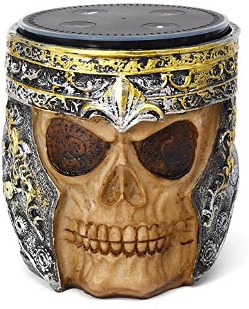 Classic Resin Skull Statue Stand for Echo Dot 2nd Generation Speaker Holder(Skull)