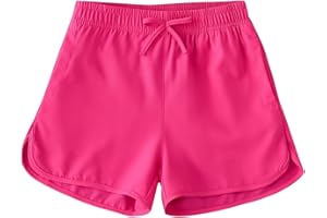 Girls Running Shorts High Waisted Quick Dry Shorts for Track Gym Athletic Workout with Side Pockets