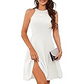 Bbonlinedress Women Cocktail Formal Wedding Dress Halter Evening Party Short Bridesmaid Holiday Prom Dresses for Teens 2026