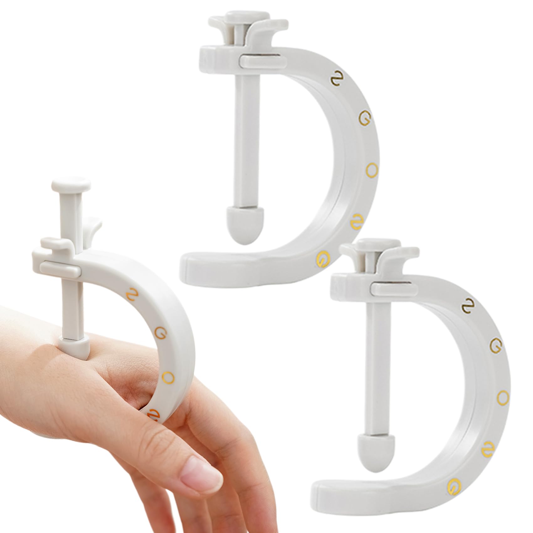 Photo 1 of 2PCS Acupuncture Clip Tool, Migraine Relief Hand Clip, Compact Pressure Point Massage Tool, Portable Pressure Point Clip for Hand Foot Ear Migraine Relief, Light Gray