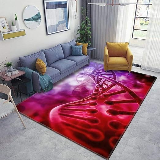 Amazon.com: Home Area Runner Rug Pad Colorful 3D Rendering of DNA 