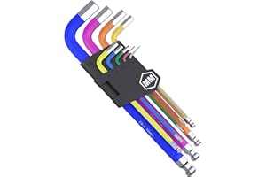 Kimapeso 9 PCS Allen Key Set Metric Allen Wrenches Set Long Arm Ball End Hex Key Allen Wrench Set L-Hex Key Set 1.5 to 10mm M