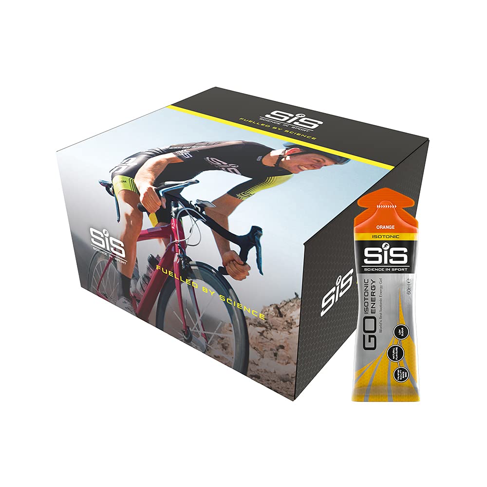 Science In Sport GO Isotonic Energy Gels, Running Gels with 22 g Carbohydrates, Low Sugar, Orange Flavour, 60 ml Per Serving (35 Pack)
