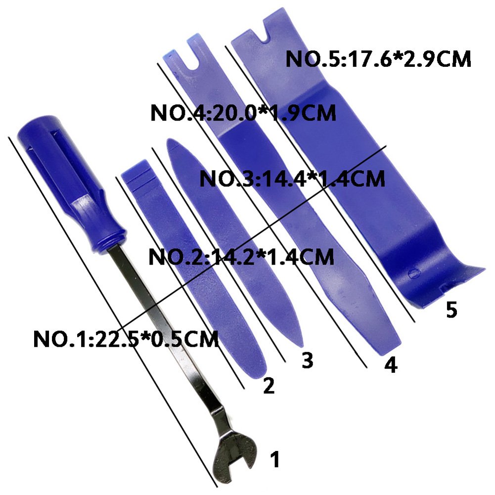 6Pcs Auto Trim Clips Removal Tools, Interior Door Panels Removal Tool Kit Car Repair Body Clip Removal Tool Set,Audio Radio Removal Installation Remover