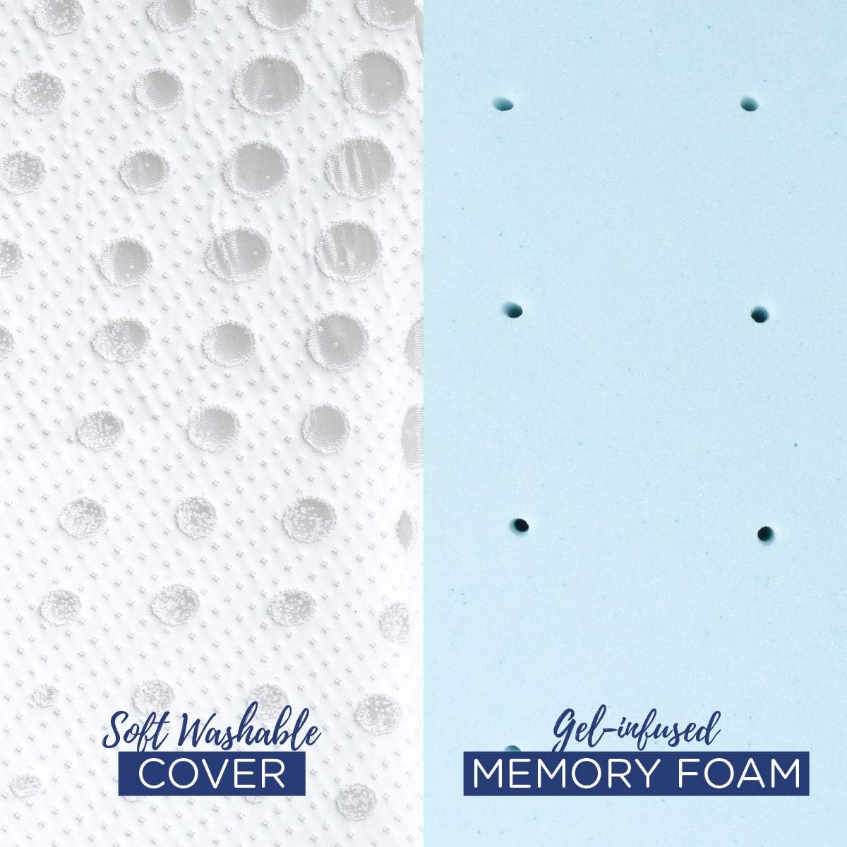 Milliard Memory Foam Mattress Topper, Gel Cool Foam, 2 Inch, EU King