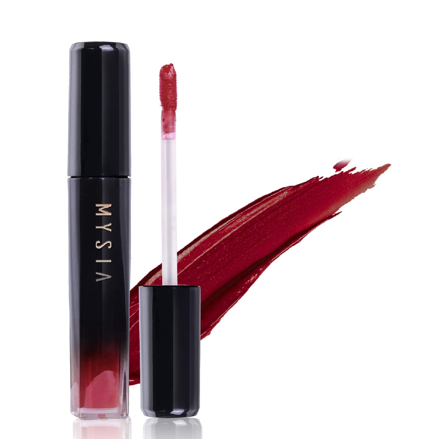 SIS MYSIA Red Liquid Lipstick Lip Cream City Edition Makeup Synthetic Film Formers Free, Silicone Free, Cruelty Free, Ultra HD Lip Mousse (05#CRIMSON RED)