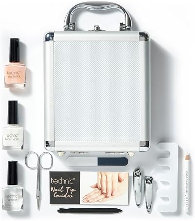 Technic French Manicure 12Pc Beauty Case Set - Travel Friendly, Gift Ready