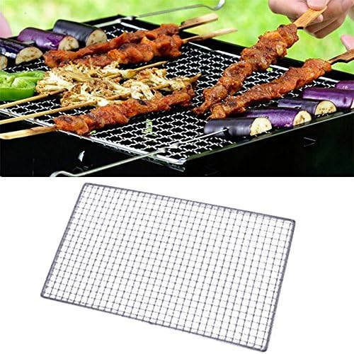 Tmibay BBQ Grill Wire Netting Metal Squares Holes Grilling Barbecue Wire Mesh Barbecue Tools (35x50CM)