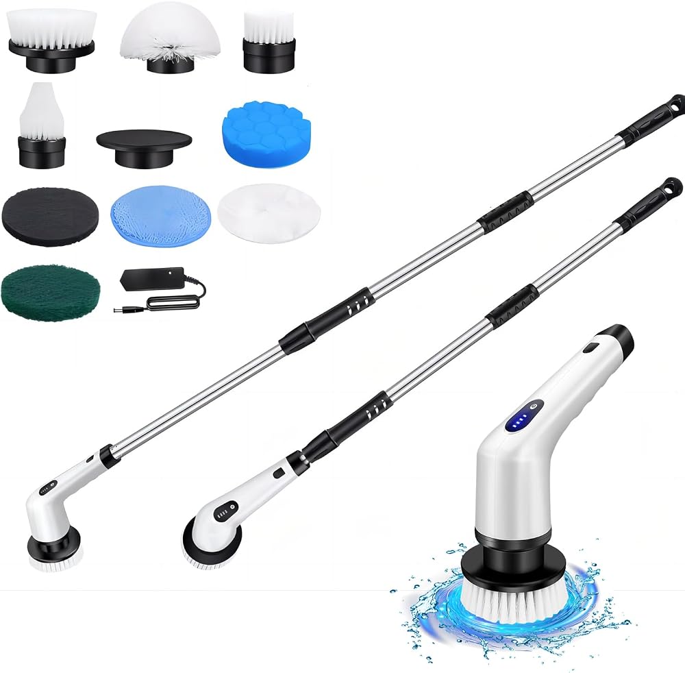 Autofather Electric Spin Scrubber 9-in-1 320RPM Dual Speed Extension Arm