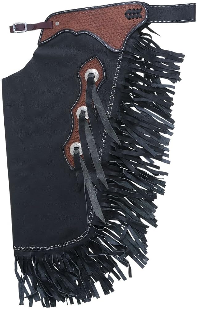 Tough1 Premium Leather Chinks w/Basketweave Tool : Sports & Outdoors