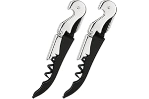 Waiter Corkscrew, Corkscrew Wine Opener, Wine Bottle Opener for Restaurant Waiters Bartenders Sommelier, 2Pack