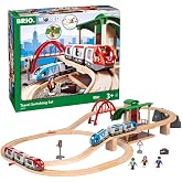 BRIO World - 33512 Travel Switching Set | Premium Wooden Train Toy Set with 42 Pieces &amp; Accessories | Perfect for Children Ages 3 and Up | Compatible with All BRIO Railway Toys