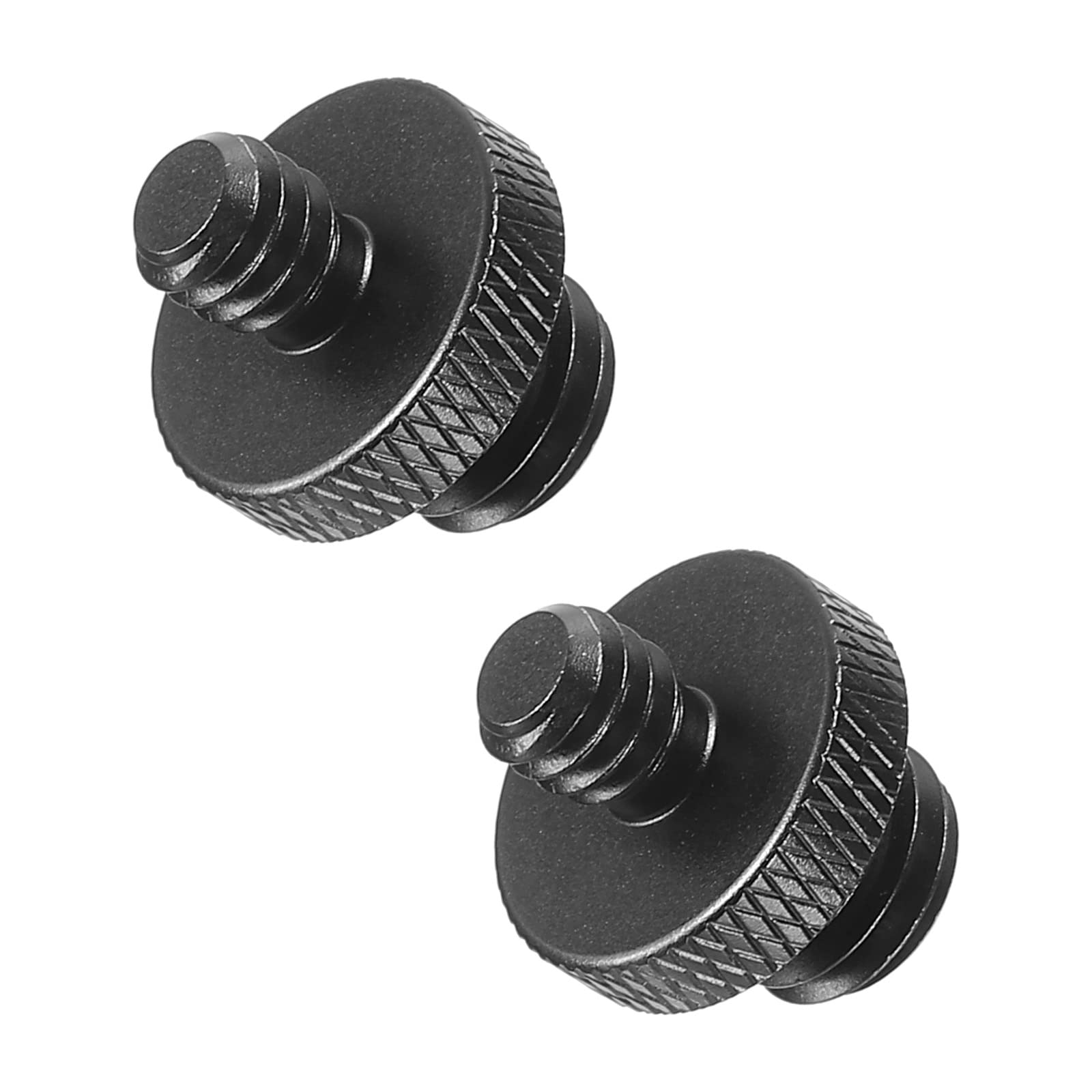PATIKIL Mic Stand Adapter M10 Male to 1/4 Male Thread Tripod Screw Adapter Double Sides Camera Screw for Microphone Tripod Stand Black 2 Pack