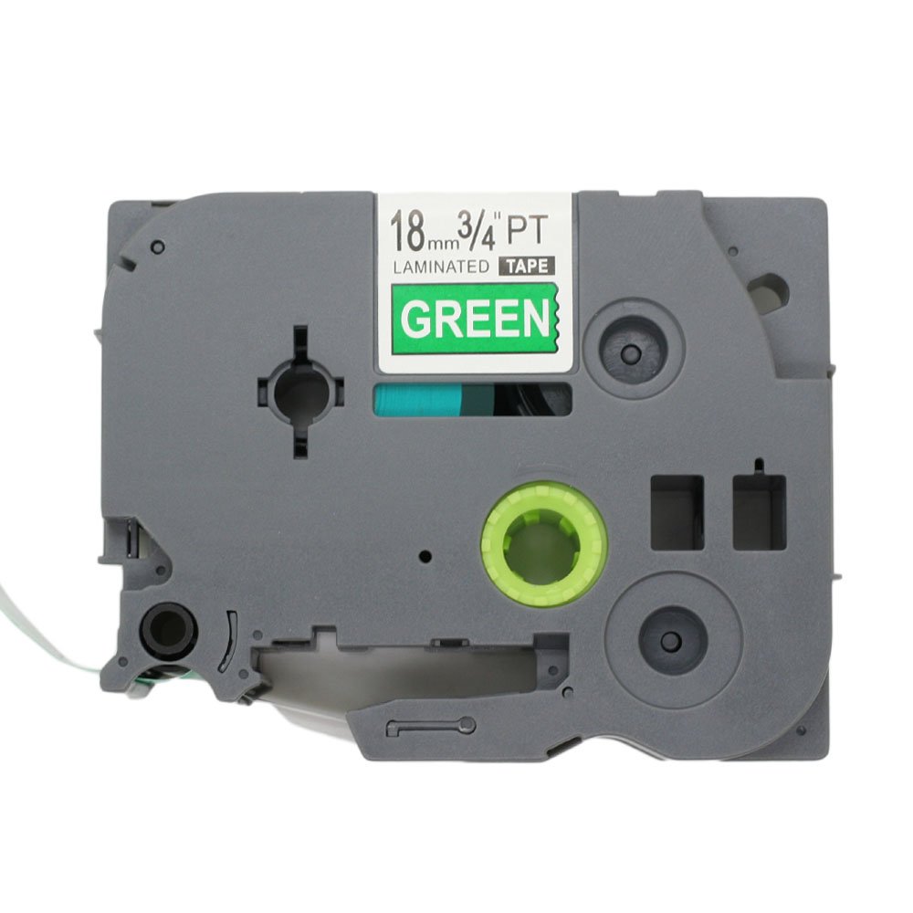 BROVACS 1 Pack White on Green Label Tape Compatible for Brother P-Touch TZ-745 TZe-745 18mm 3/4" OPA1174E