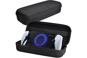 AZURAOKEY Protective EVA Case Compatible with Playstation Portal, Shockproof Portable Storage Bag with Mesh Pocket Protective Bag Splashproof Stand Design for SONY PlayStation Portal