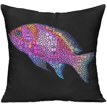 Amazon Com Jubenlcai Trippy Tropical Fish Throw Pillow Cover